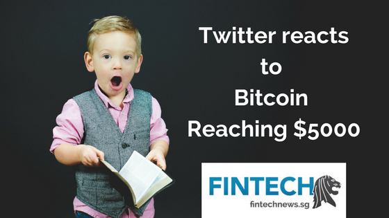 Twitter reacts to Bitcoin reaching $5000 Twitter reacts to Bitcoin reaching $5000