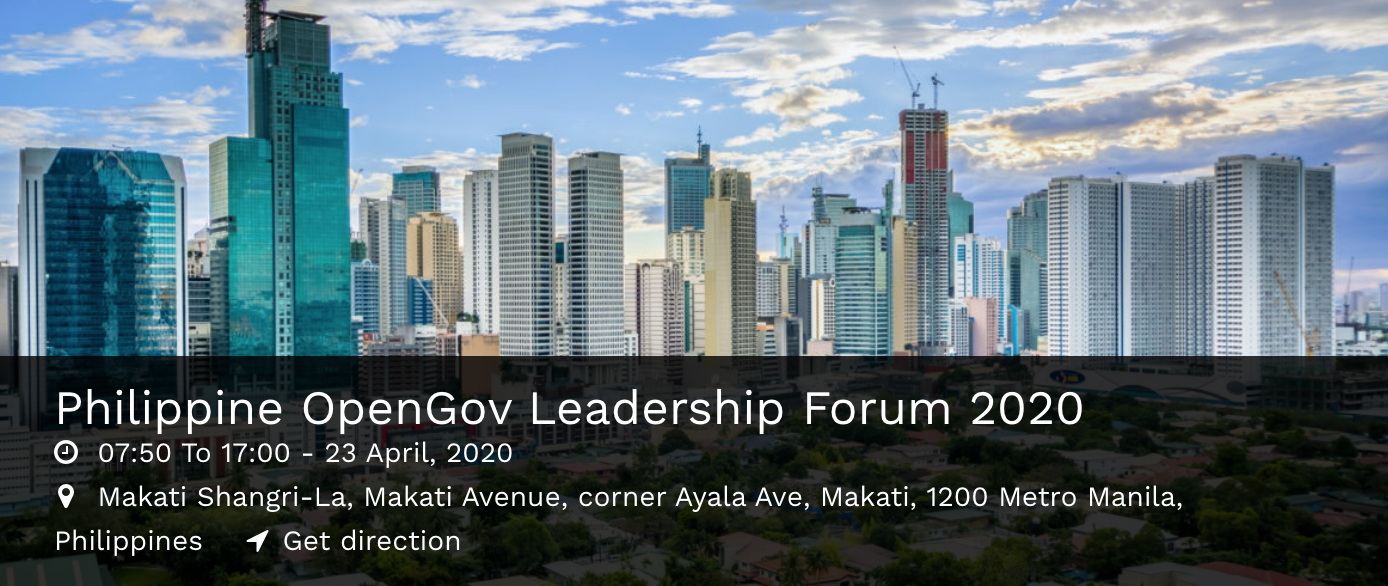 Philippine OpenGov Leadership Forum 2020