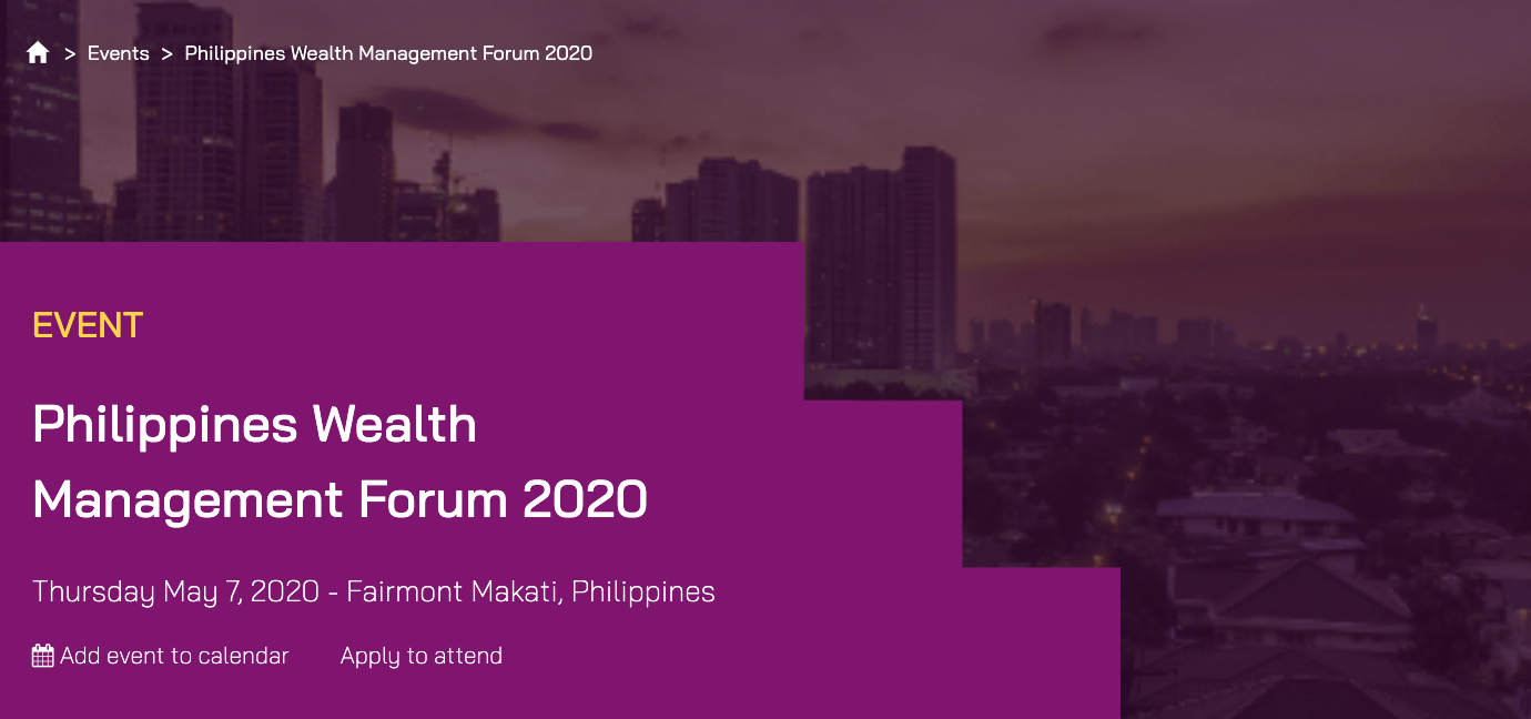 Philippines Wealth Management Forum 2020