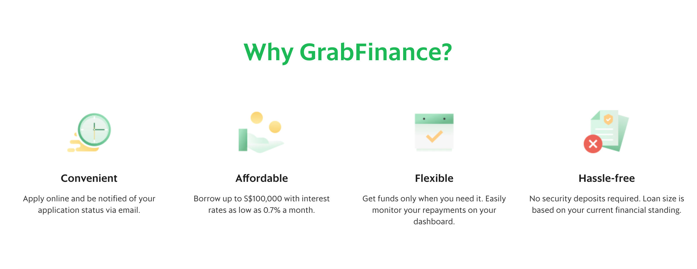 Why GrabFinance? via https://www.grab.com/sg/merchant/finance/businessloan/