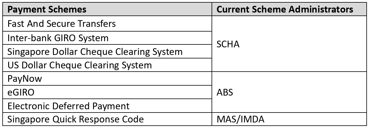 Singapore national payment schemes entity