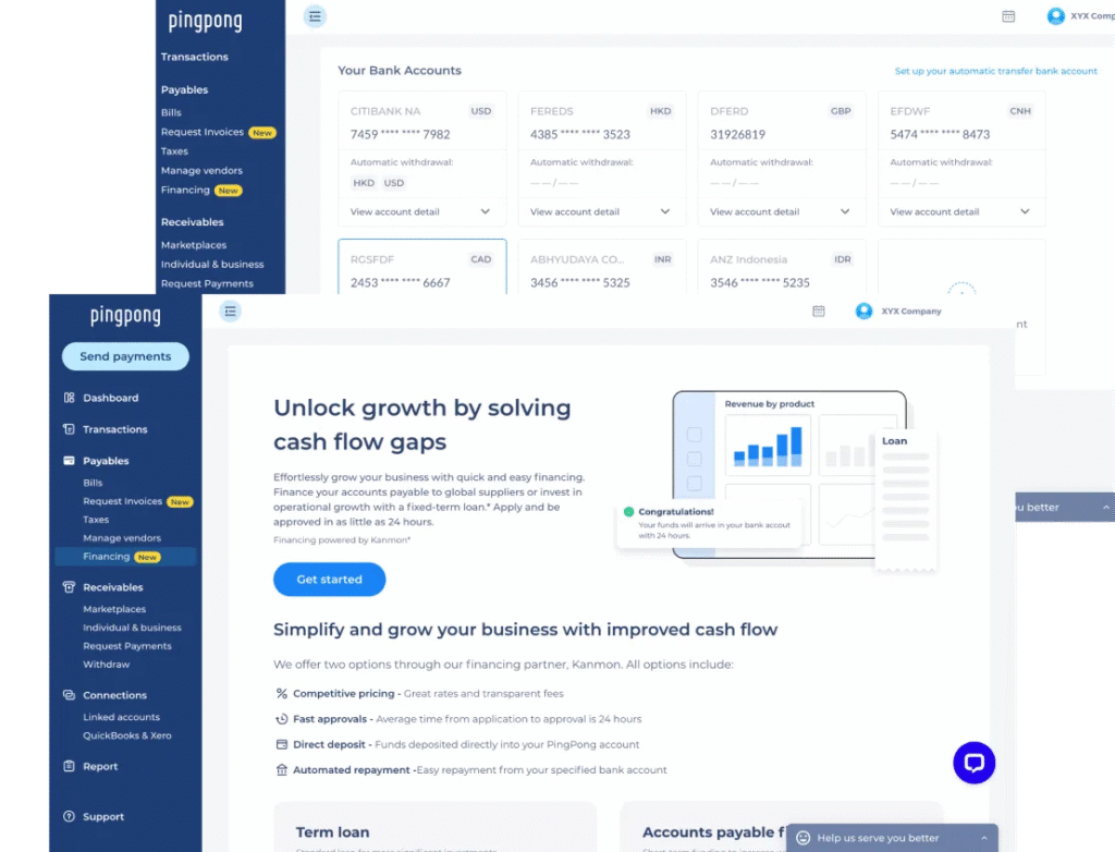 PingPong dashboard, Source: PingPong